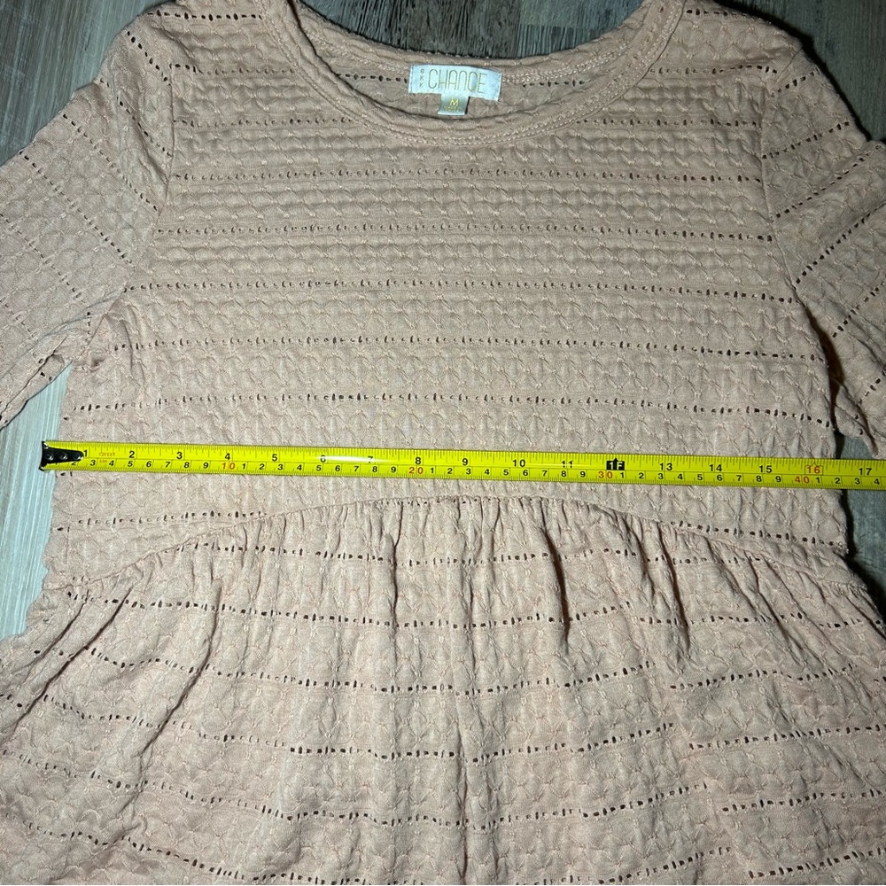 BKK CHANCE Dusty Pink Women’s Babydoll Style Long Sleeve Top Medium - Picture 7 of 8
